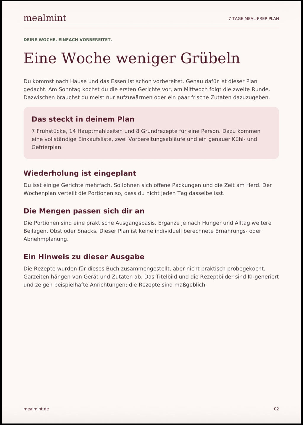 Mealmint – Deine Woche, fertig geplant
