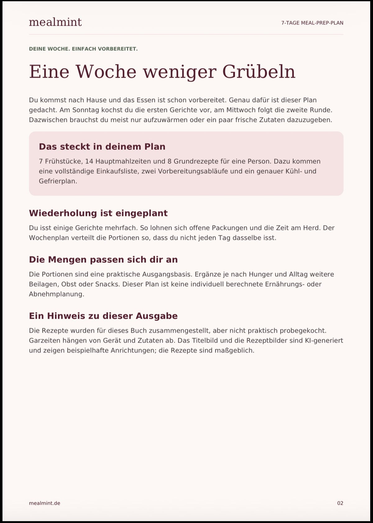 Mealmint – Deine Woche, fertig geplant