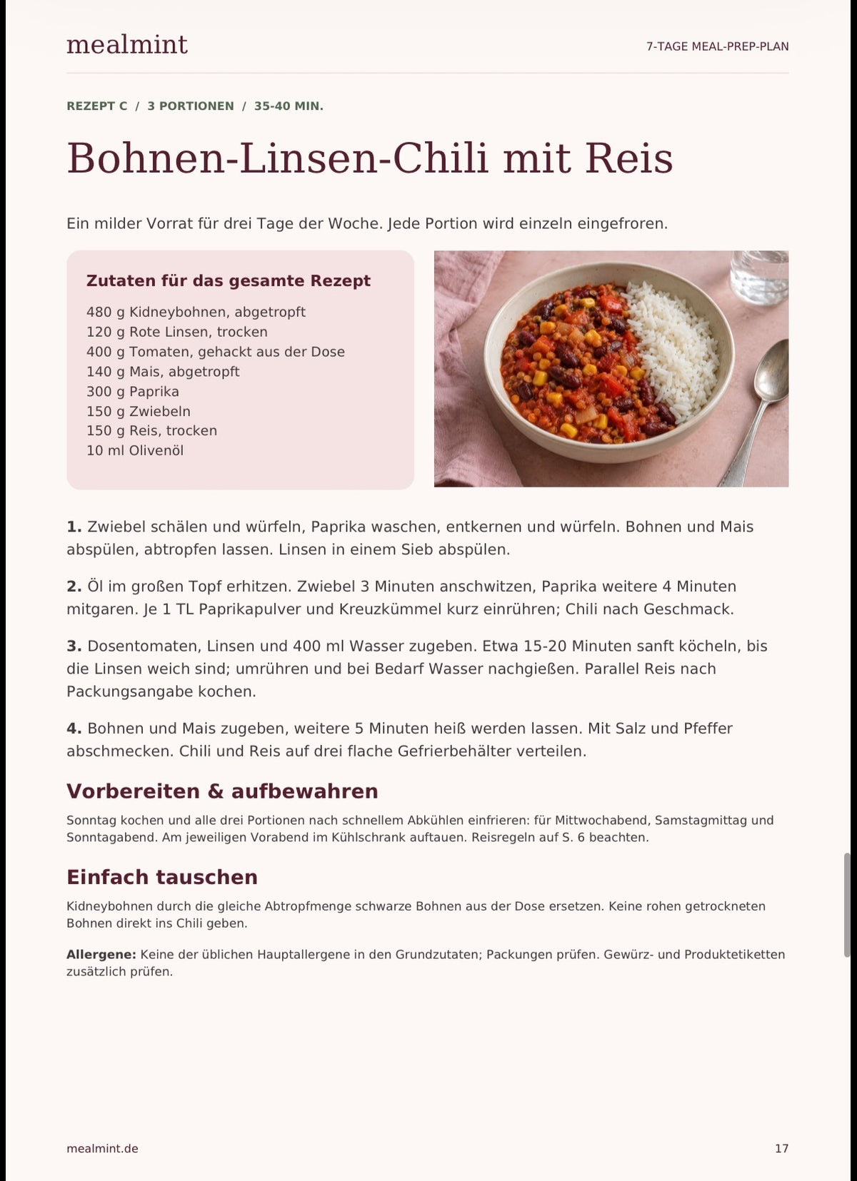 Mealmint – Deine Woche, fertig geplant